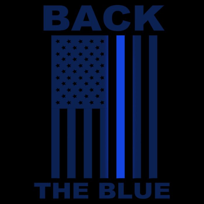 Back The Blue US Thin Line Support Cops 16oz Travel Tumbler