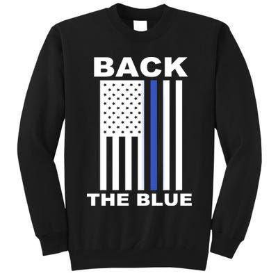 Back The Blue US Thin Line Support Cops Tall Sweatshirt
