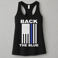 Back The Blue US Thin Line Support Cops Womens Tank Top
