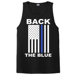 Back The Blue US Thin Line Support Cops PosiCharge Competitor Tank