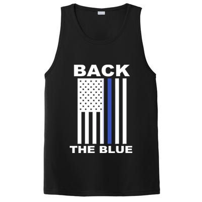 Back The Blue US Thin Line Support Cops PosiCharge Competitor Tank