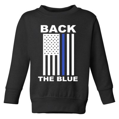 Back The Blue US Thin Line Support Cops Toddler Sweatshirt