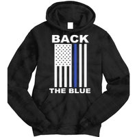 Back The Blue US Thin Line Support Cops Tie Dye Hoodie