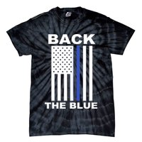 Back The Blue US Thin Line Support Cops Tie-Dye T-Shirt