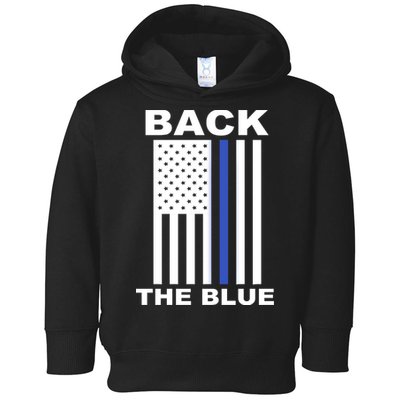 Back The Blue US Thin Line Support Cops Toddler Hoodie