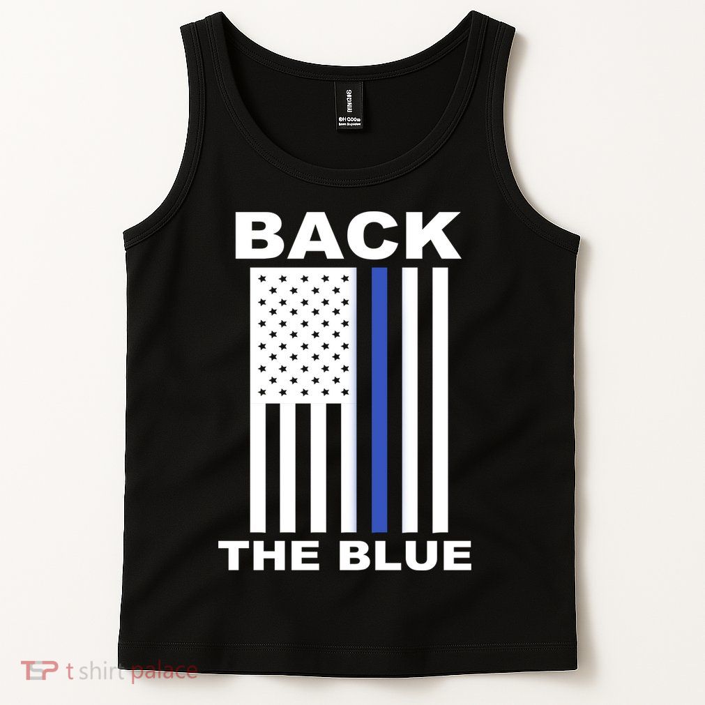 Back The Blue US Thin Line Support Cops Tank Top