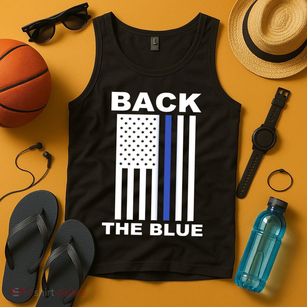 Back The Blue US Thin Line Support Cops Tank Top