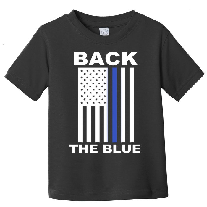 Back The Blue US Thin Line Support Cops Toddler T-Shirt