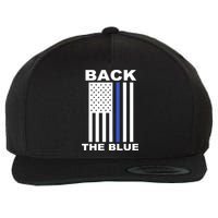 Back The Blue US Thin Line Support Cops Wool Snapback Cap