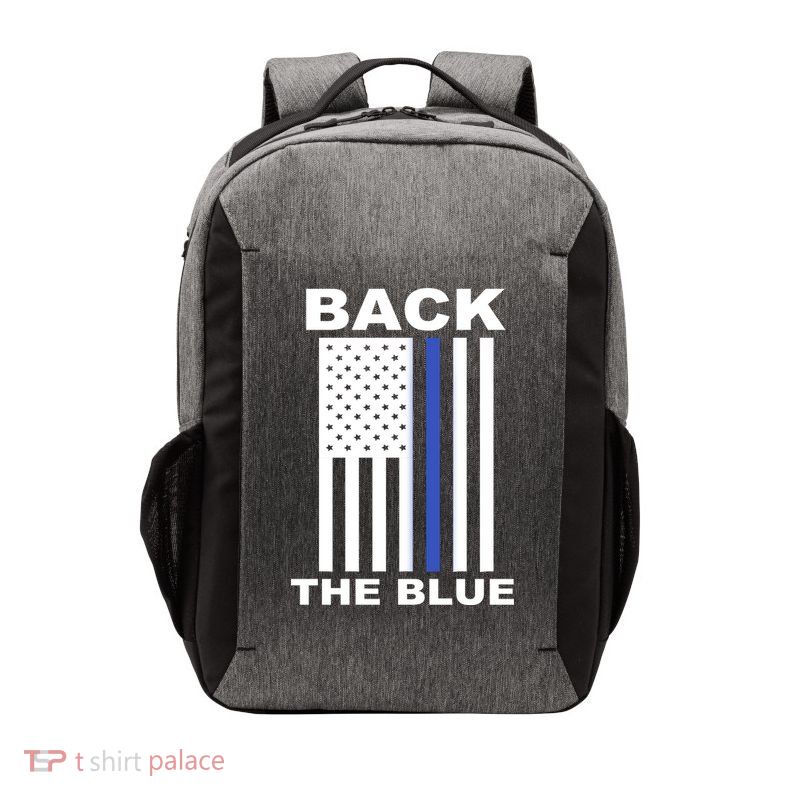 Back The Blue US Thin Line Support Cops Vector Backpack