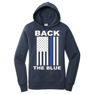 Back The Blue US Thin Line Support Cops Women's Pullover Hoodie