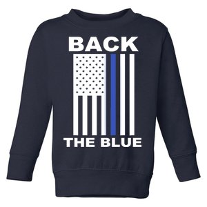 Back The Blue US Thin Line Support Cops Toddler Sweatshirt