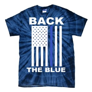 Back The Blue US Thin Line Support Cops Tie-Dye T-Shirt