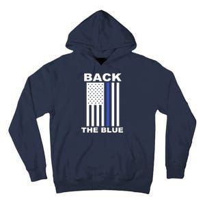 Back The Blue US Thin Line Support Cops Tall Hoodie