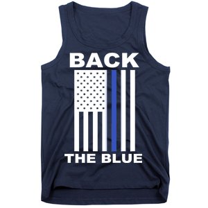 Back The Blue US Thin Line Support Cops Tank Top