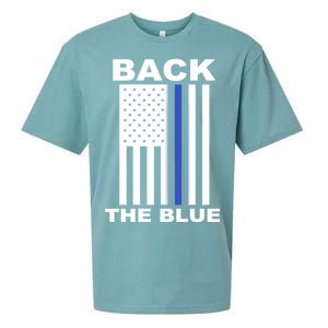 Back The Blue US Thin Line Support Cops Sueded Cloud Jersey T-Shirt