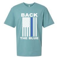 Back The Blue US Thin Line Support Cops Sueded Cloud Jersey T-Shirt