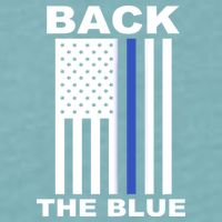 Back The Blue US Thin Line Support Cops Sueded Cloud Jersey T-Shirt