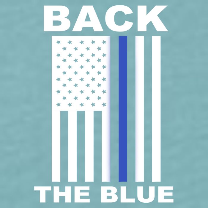 Back The Blue US Thin Line Support Cops Sueded Cloud Jersey T-Shirt