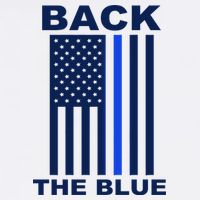 Back The Blue US Thin Line Support Cops Garment-Dyed Sweatshirt