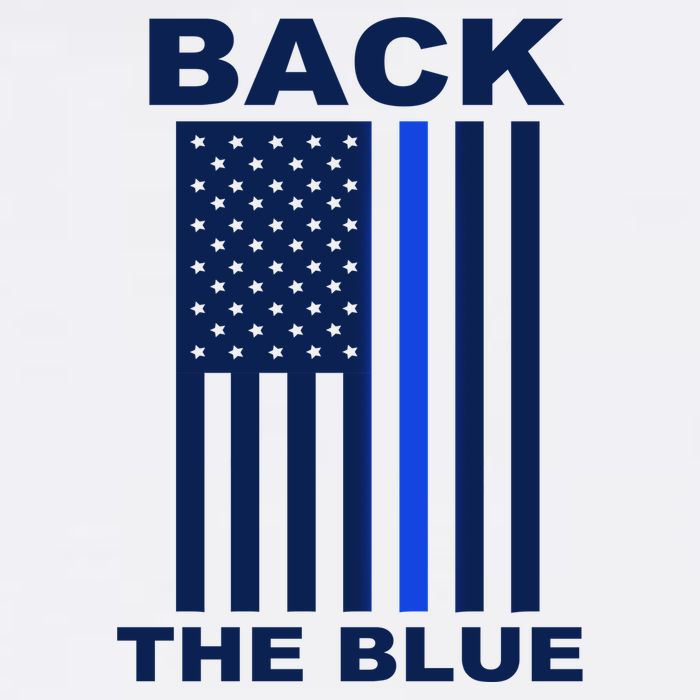 Back The Blue US Thin Line Support Cops Garment-Dyed Sweatshirt