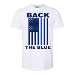 Back The Blue US Thin Line Support Cops Softstyle CVC T-Shirt