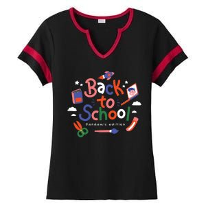 Back To School Pandemic Edition Ladies Halftime Notch Neck Tee