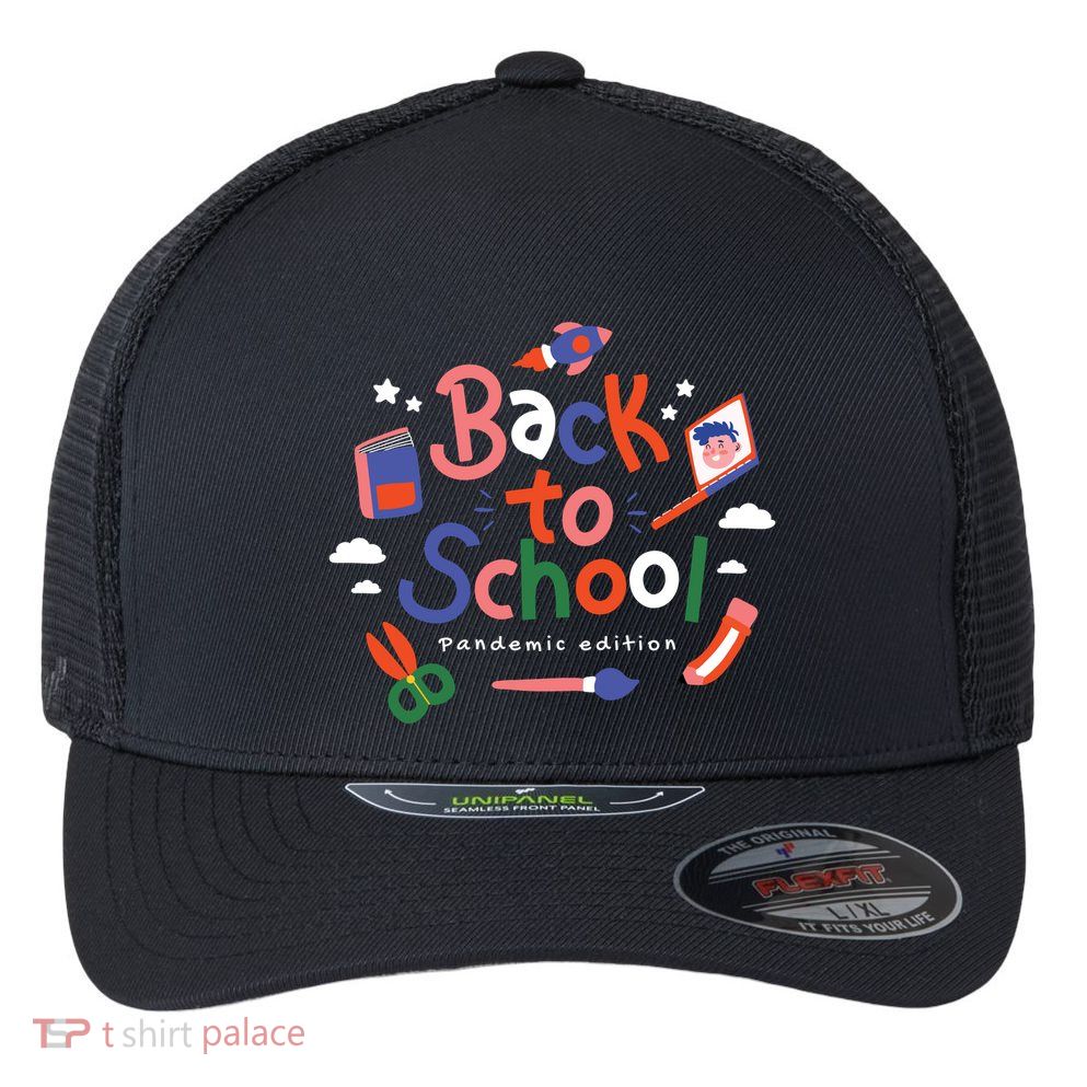Back To School Pandemic Edition Flexfit Unipanel Trucker Cap