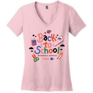 Back To School Pandemic Edition Women's V-Neck T-Shirt