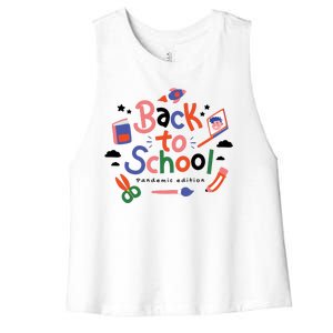 Back To School Pandemic Edition Women's Racerback Cropped Tank