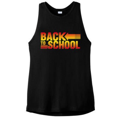 Back To School Parody Logo Ladies PosiCharge Tri-Blend Wicking Tank