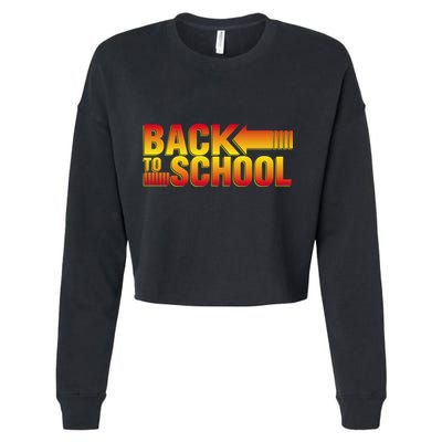 Back To School Parody Logo Cropped Pullover Crew