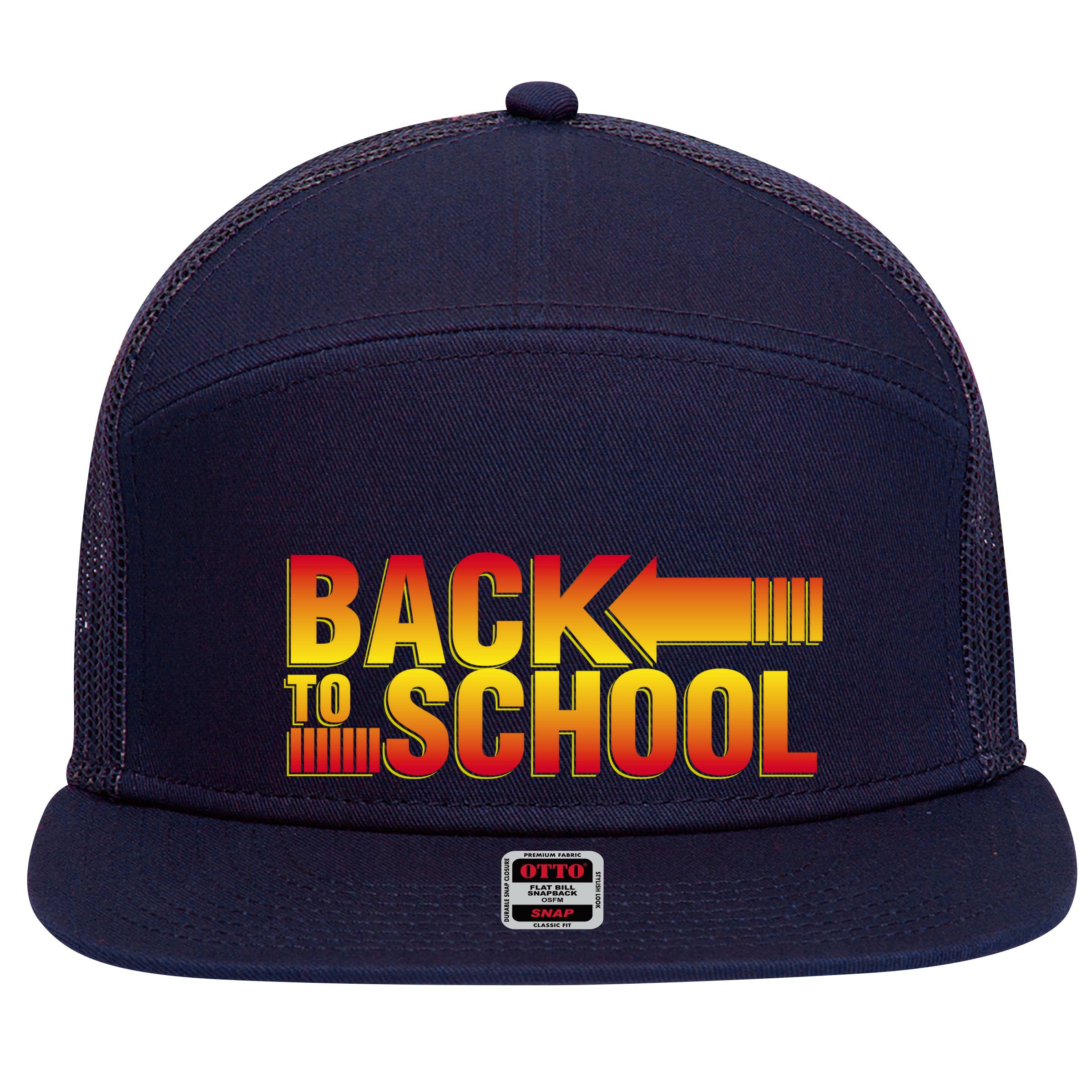 Back To School Parody Logo 7 Panel Mesh Trucker Snapback Hat