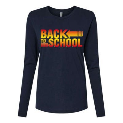 Back To School Parody Logo Womens Cotton Relaxed Long Sleeve T-Shirt