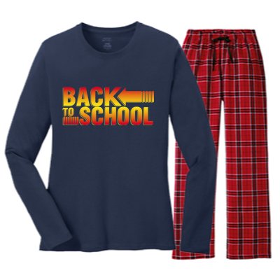 Back To School Parody Logo Women's Long Sleeve Flannel Pajama Set 