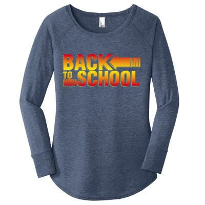 Back To School Parody Logo Women's Perfect Tri Tunic Long Sleeve Shirt