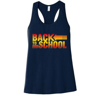 Back To School Parody Logo Women's Racerback Tank