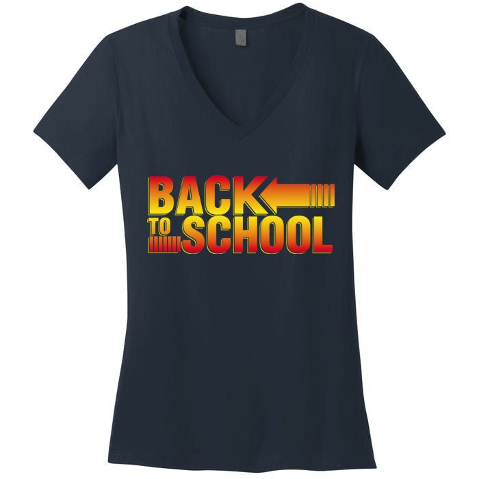 Back To School Parody Logo Women's V-Neck T-Shirt