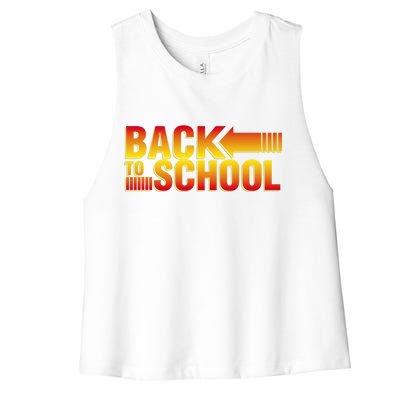 Back To School Parody Logo Women's Racerback Cropped Tank