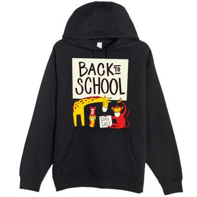 Back To School Stay Safe Animal Premium Pullover Hoodie