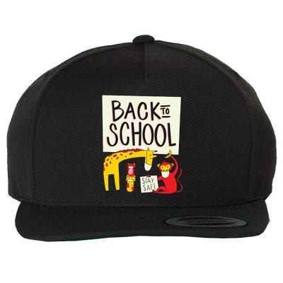 Back To School Stay Safe Animal Wool Snapback Cap