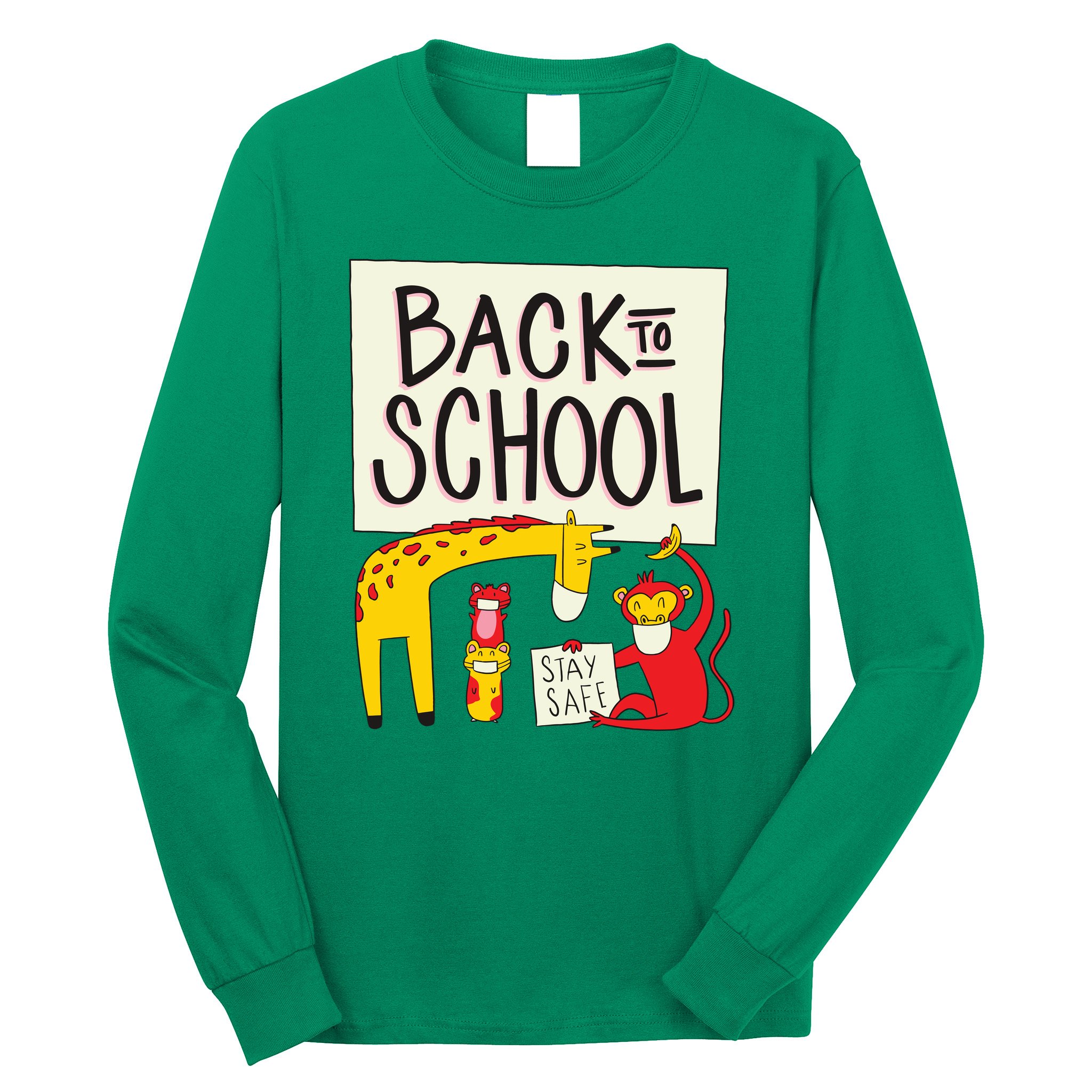 Back To School Stay Safe Animal Long Sleeve Shirt