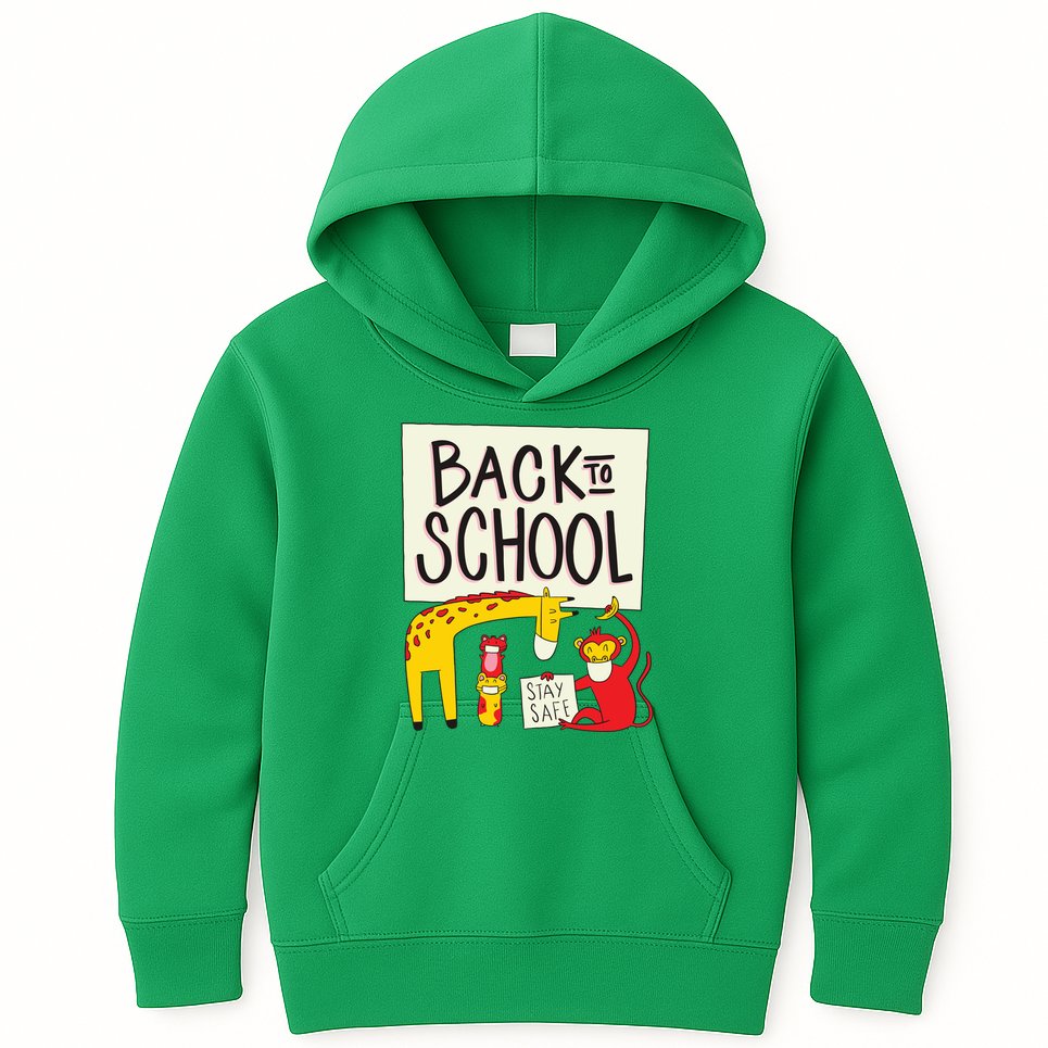 Back To School Stay Safe Animal Kids Hoodie