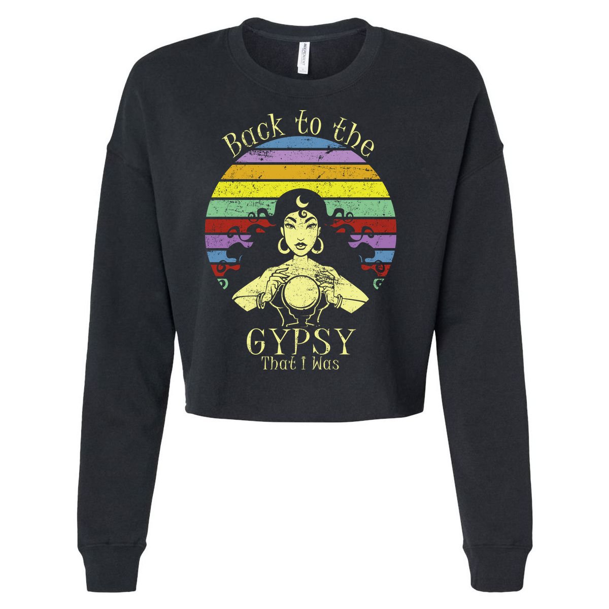 Back To The Gypsy I Was Cropped Pullover Crew