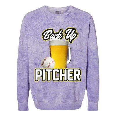 Back Up Pitcher Colorblast Crewneck Sweatshirt