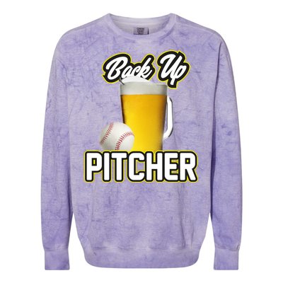 Back Up Pitcher Colorblast Crewneck Sweatshirt