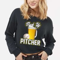 Back Up Pitcher Cropped Pullover Crew