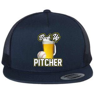 Back Up Pitcher Flat Bill Trucker Hat