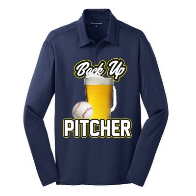 Back Up Pitcher Silk Touch Performance Long Sleeve Polo