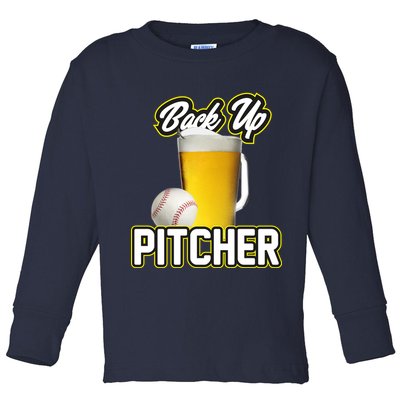 Back Up Pitcher Toddler Long Sleeve Shirt